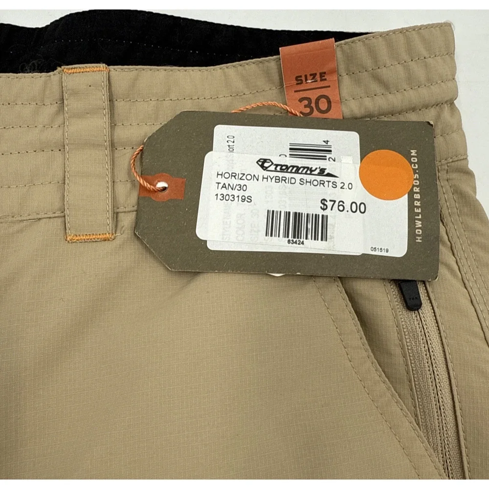 Howler Bros Horizon‎ Hybrid Shorts 2.0 Mens 30 Tan